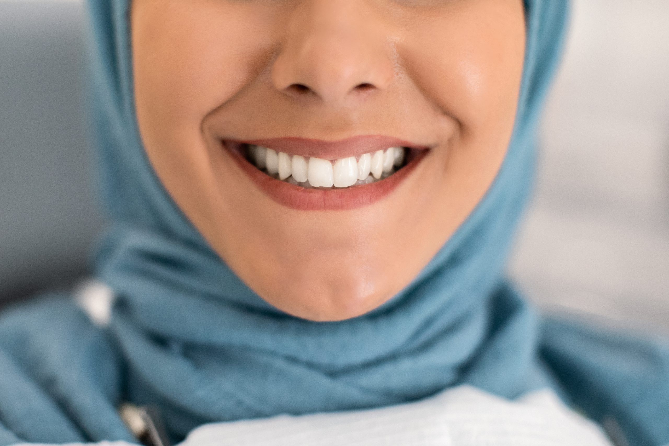 Bright smile thanks to dental care