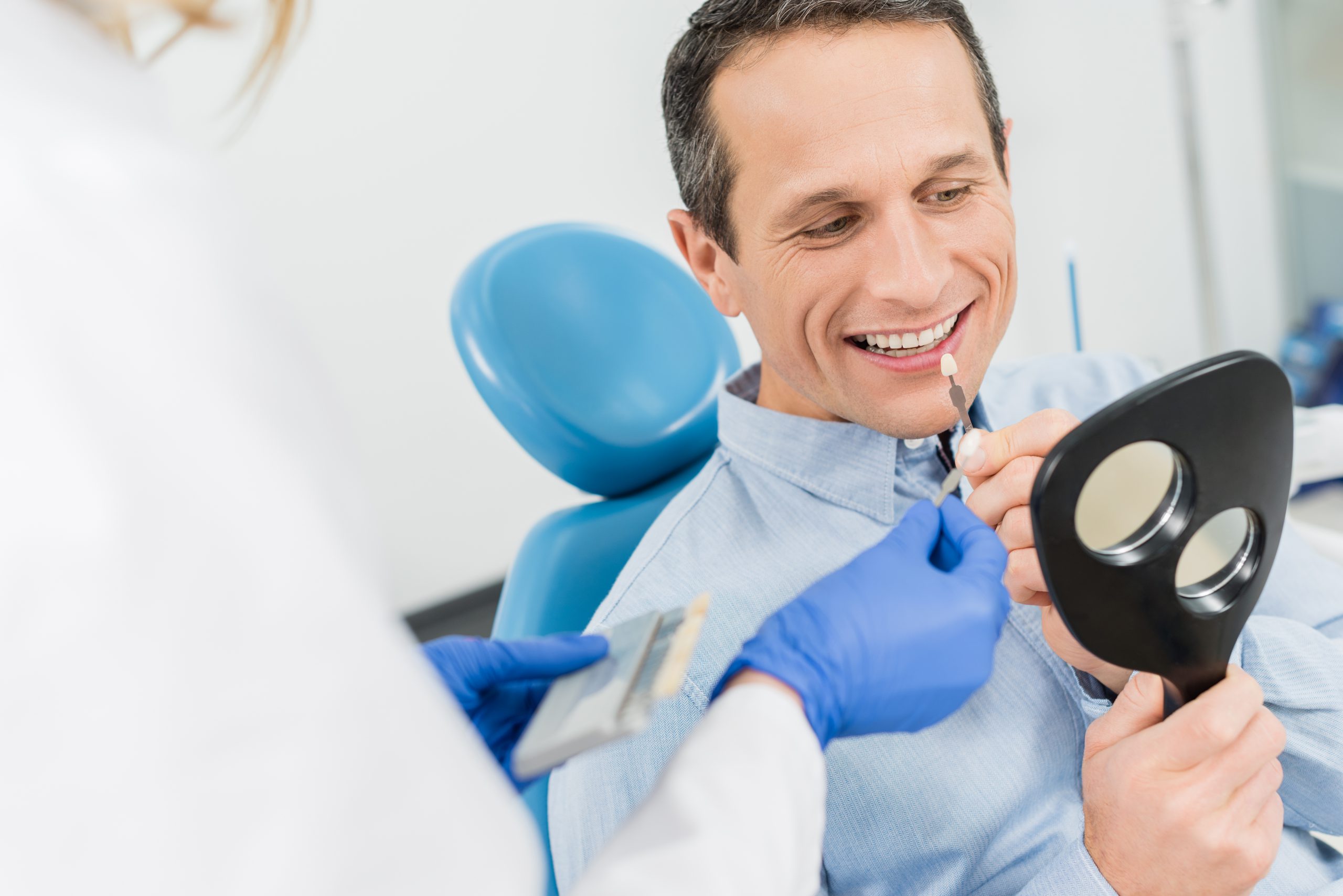 A patient content with results