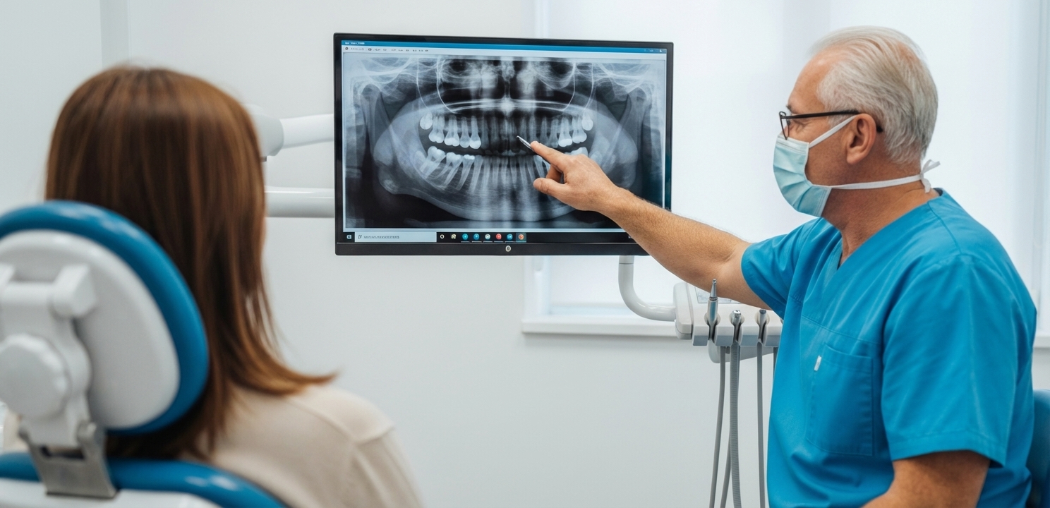 Implants Dentaires : la planification commence par une consultation pour un plan de traitement personnalisé.
