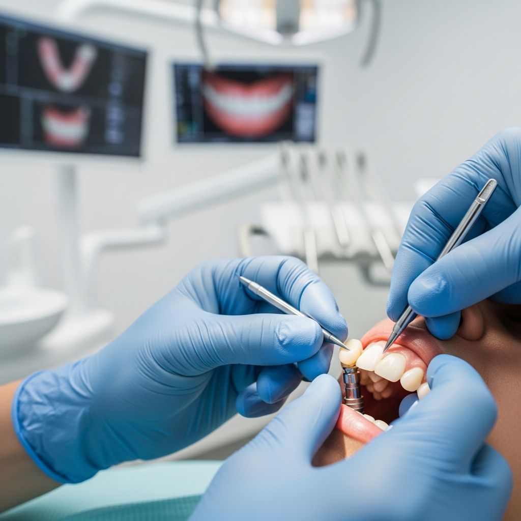 Implants Dentaires : la dernière étape consiste à fixer la prothèse définitive pour un sourire parfait