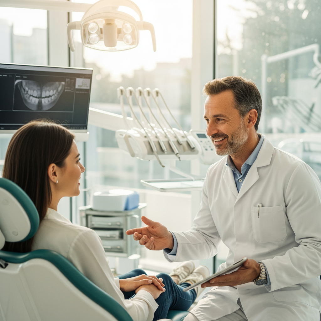 Implants en Espagne débutent par une consultation professionnelle dans une clinique moderne et accueillante