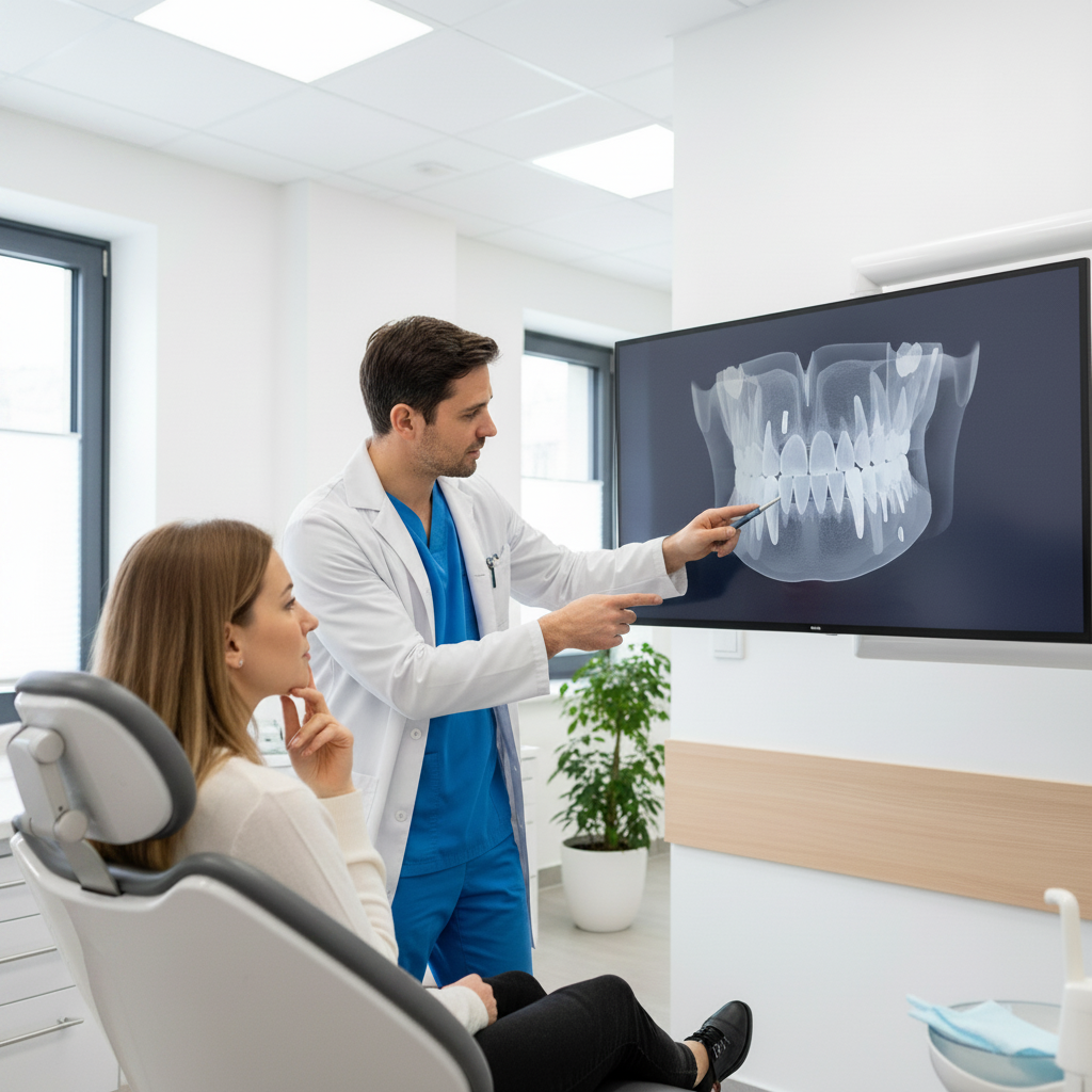 Planificación de implantes dentales en consulta Cuántas Visitas Se Necesitan para Implantes: La evaluación inicial y planificación son cruciales para el éxito.