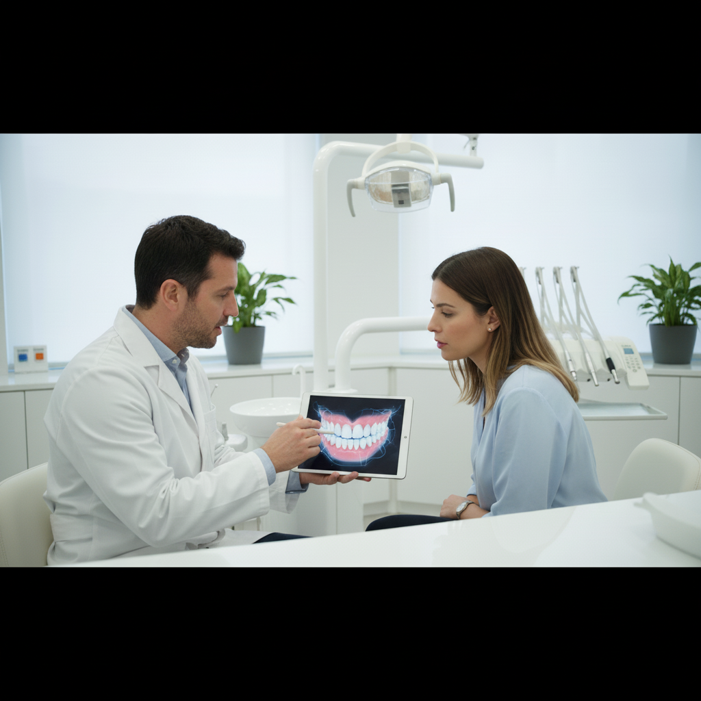 Smile Makeover en España comienza con una consulta detallada para un diseño de sonrisa personalizado y avanzado.
