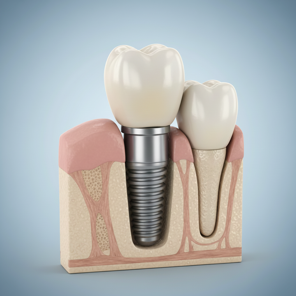 Rehabilitación Oral Completa: El implante dental, una solución fundamental para reemplazar dientes ausentes.