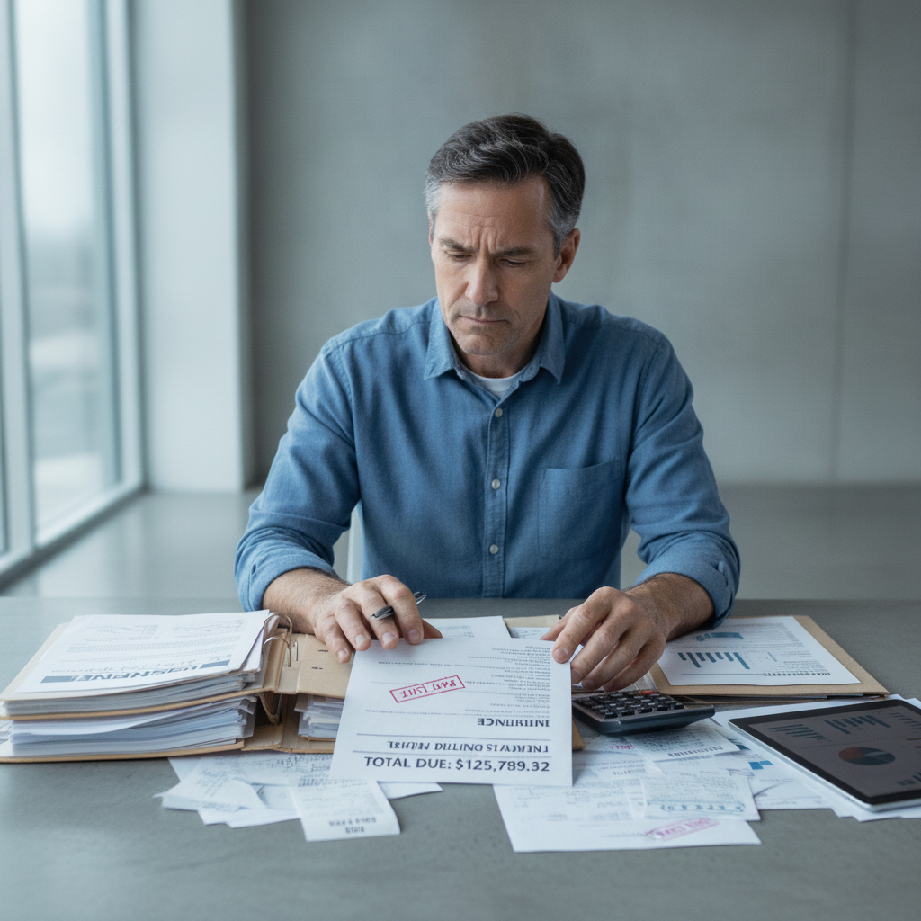 Paciente contemplando opciones de financiación sanitaria Muchos Pacientes Pagan de su Bolsillo al enfrentarse a la complejidad de las decisiones y costes sanitarios