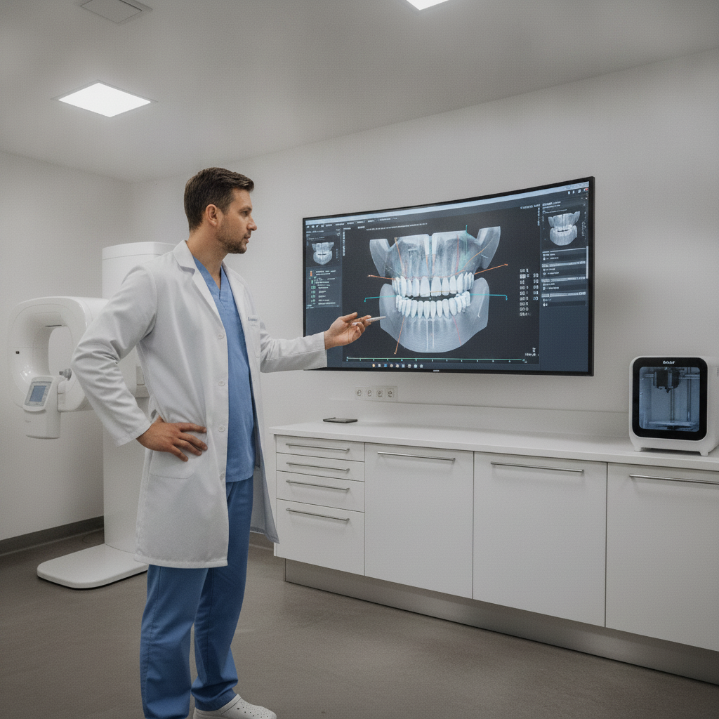 Planificación avanzada de implantes dentales en Madrid Mejores Dentistas en Madrid para Implantes utilizan tecnología 3D avanzada para planificar tratamientos con precisión y seguridad.