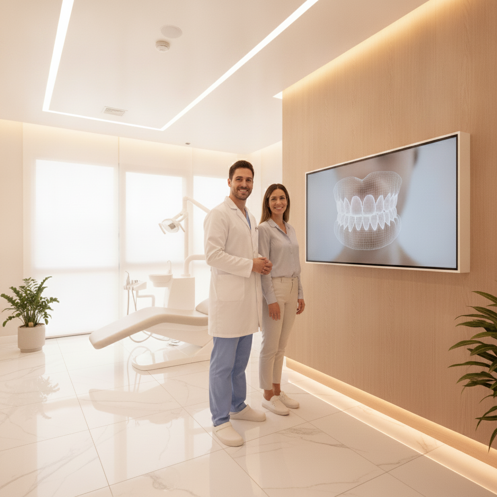 Planificación digital para una nueva sonrisa Smile Makeover en Madrid: visualizando la transformación de la sonrisa con tecnología DSD.