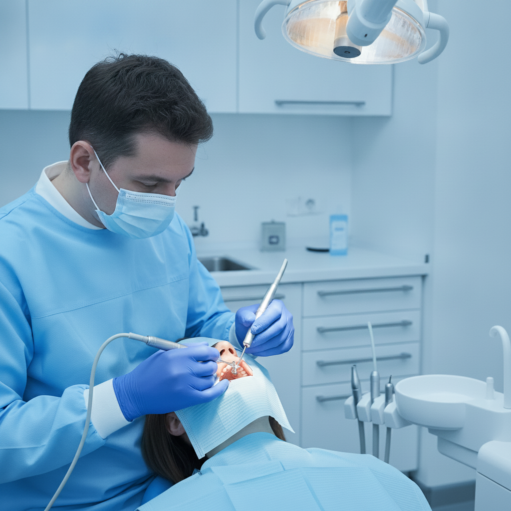 Colocación quirúrgica implante dental con precisión Mejores Dentistas en Madrid para Implantes realizan la colocación quirúrgica del implante con alta precisión.
