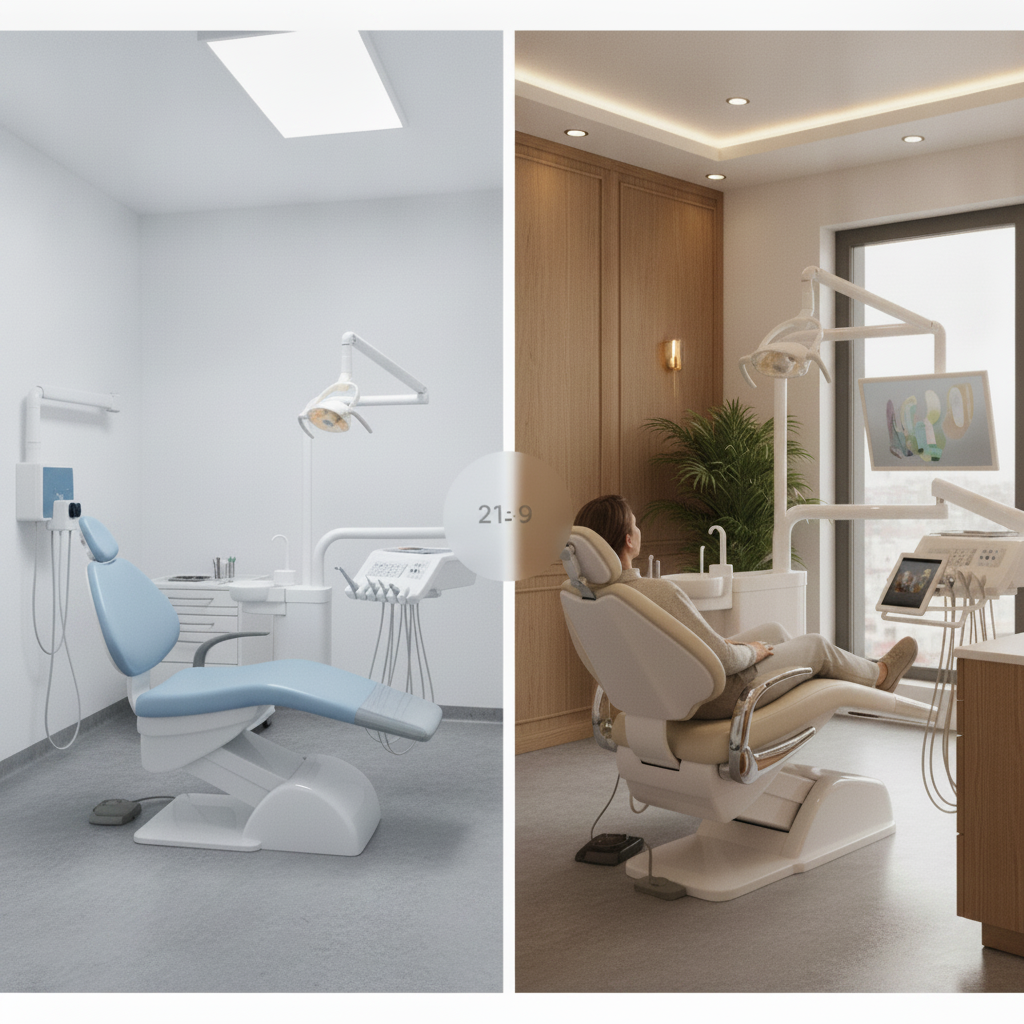 Dentista Barato vs Premium España: un contraste visual entre dos enfoques de atención dental.