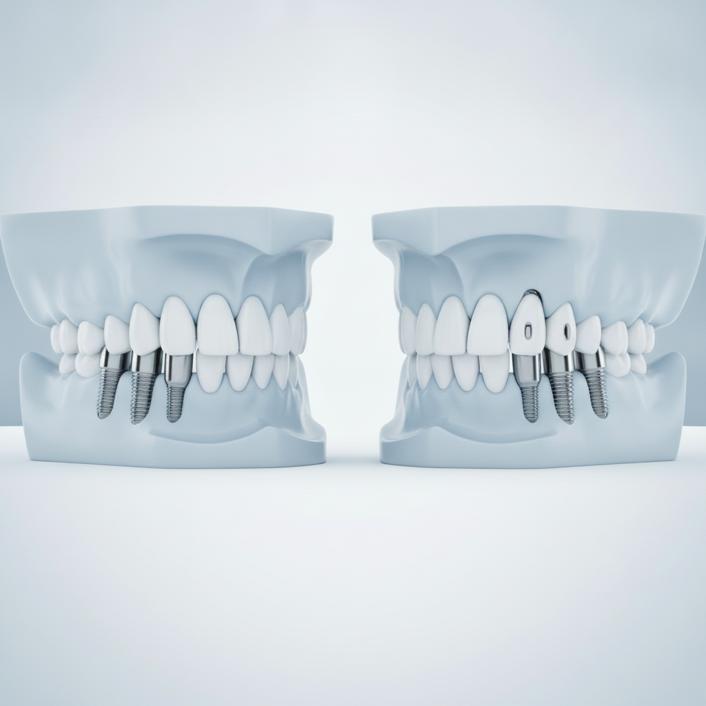 İmplant sistemleri: All-on-4 ve All-on-6 farkı. All-on-4 vs All-on-6 Implantes, eksik diş problemine modern ve kalıcı çözümler sunan iki yöntemdir.