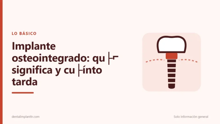 Implante osteointegrado: qué significa y cuánto tarda