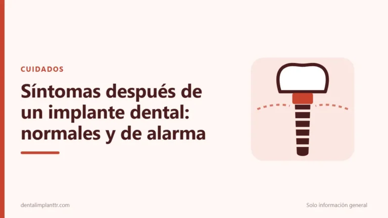 Síntomas después de un implante dental: normales y de alarma